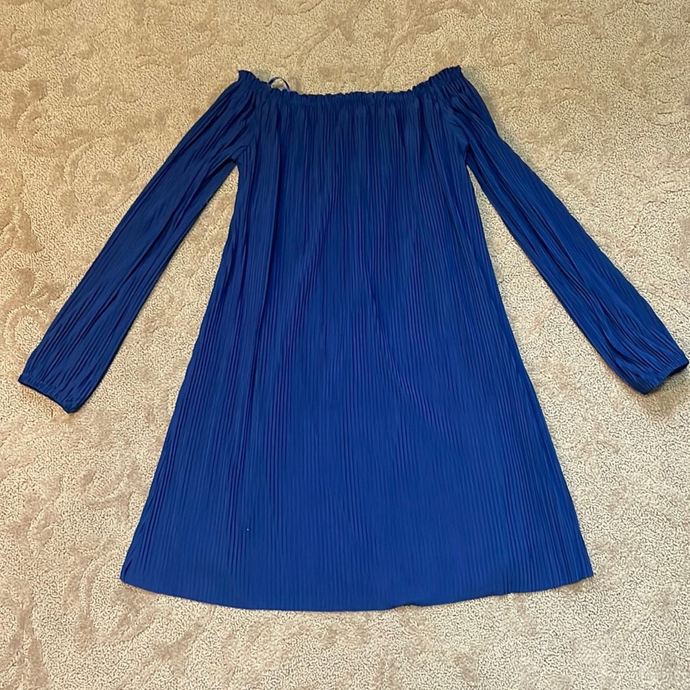 Strapless Navy Blue Dress